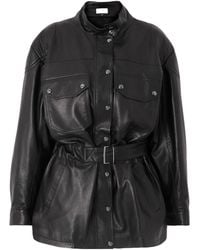 Magda Butrym - Lace-Up Leather Jacket - Lyst