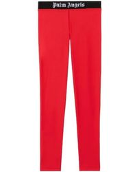 Palm Angels - Logo Elasticated Leggings - Lyst
