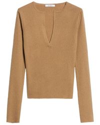 Max Mara - V-Neck Long-Sleeved Top - Lyst