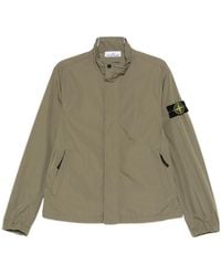 Stone Island - Logo Patch High Neck Jacket - Lyst