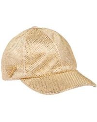 Prada - Duchesse Baseball Cap With Crystals - Lyst