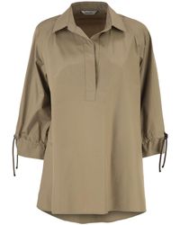 Max Mara - Mxmadorni Long-Sleeve Drawstring Top - Lyst
