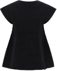 Issey Miyake - Corrugated Knit Mini Dress - Lyst