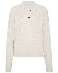 Brunello Cucinelli - Sequin-Embellished Straight Hem Jumper - Lyst