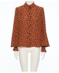 Valentino - Polka Dot Printed Button-Up Blouse - Lyst