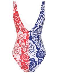 FARM Rio - Cashew And Birds Swimwear - Lyst