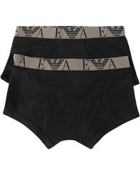 Emporio Armani - Logo Boxer Briefs, Pack Of Two - Lyst