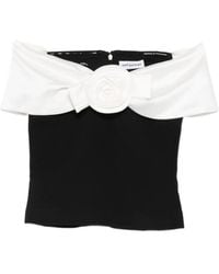 Self-Portrait - Crepe Off-Shoulder Top - Lyst