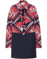 Valentino - Manifesto Bandana Printed Mini Dress - Lyst