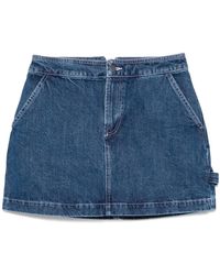 A.P.C. - Pocketed Denim A-Line Skirt - Lyst
