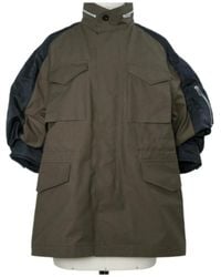 Sacai - Two-Toned Utility Oversized Jacket - Lyst