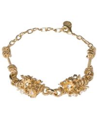 Miu Miu - Metal Bracelet With Crystals - Lyst