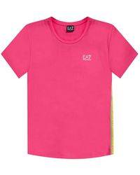 Emporio Armani - Logo-Print Cotton T-Shirt - Lyst