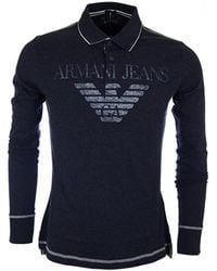 Armani Jeans - Logo Details Polo Shirt - Lyst