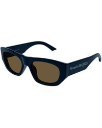McQueen - Eyewear Rectangle Frame Sunglasses - Lyst
