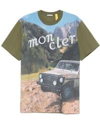 Moncler - Round Neck Short Sleeve T-Shirt - Lyst