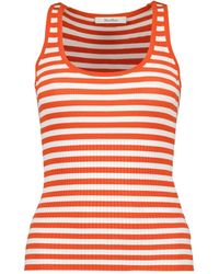Max Mara - Striped Ribbed Knit Tank Top - Lyst