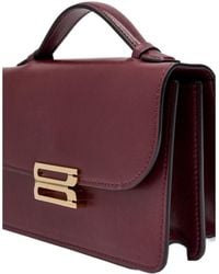 Victoria Beckham - Dorian Mini Grained-Leather Top Handle Bag - Lyst