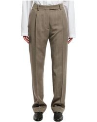 Studio Nicholson - Straight Leg Pin Tuck Tailored Trouser - Lyst