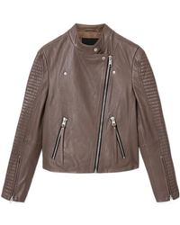 AllSaints - Raul Leather Biker Jacket - Lyst