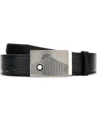 Montblanc - Logo Buckled Reversible Belt - Lyst