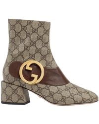 Gucci - And Ebony Gg Supreme Canvas Blondie Boots For - Lyst