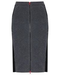 DIESEL - M-Lousi Ribbed Panelled Midi Skirt - Lyst