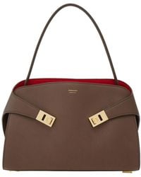 Ferragamo - Ferragamo Hug Zipped Small Shoulder Bag - Lyst