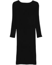 Issey Miyake - Hatching Pleats Midi Dress - Lyst