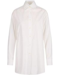 Jil Sander - Pleated-Collar Long-Sleeve Shirt - Lyst
