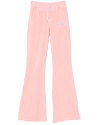 Sporty & Rich - X Juicy Couture Logo-Embellished Velour Track Pants - Lyst