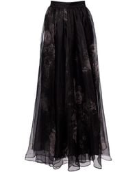 Zimmermann - Hypnotic Floral Silk Organza Maxi Skirt - Lyst