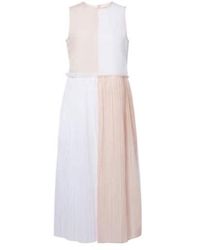 Jil Sander - Pleated Cotton Organza Muslin Midi Dress - Lyst