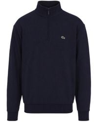 Lacoste - Logo Patch Half-Zip Sweatshirt - Lyst