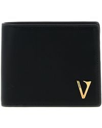 Versace - V-Logo Bi-Fold Wallet - Lyst