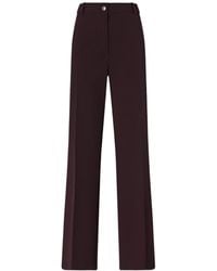 Pinko - Plain-Coloured Palazzo Trousers - Lyst