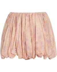 Chloé - Floral Print Silk Shorts - Lyst