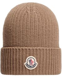 Moncler - Tricot Wool Blend Beanie - Lyst