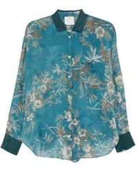 forte_forte - Floral-Print Silk-Blend Shirt - Lyst