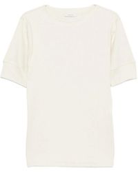 Lemaire - Ribbed-Knit Short-Sleeved T-Shirt - Lyst