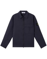 Stone Island - 1200010 Overshirt Panama Cotton - Lyst