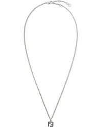 Fendi - Ff Pendant Chain-Linked Necklace - Lyst