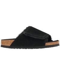 Birkenstock - Solana Shearling Slide Sandals - Lyst