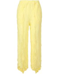 Issey Miyake - Crinkled Straight-Leg Pants - Lyst