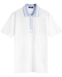 Versace - Logo-Embroidered Short-Sleeved Polo Shirt - Lyst