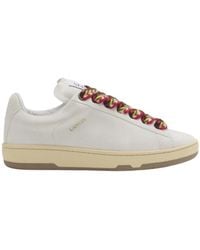 Lanvin - Suede Low-Top Sneakers - Lyst