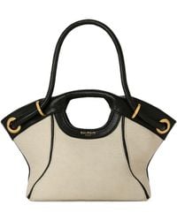 Balmain - Small Structured Tote Bag - Lyst