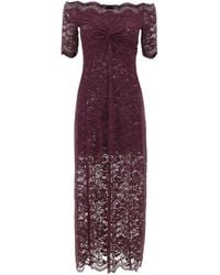 Rabanne - Rabanne Lace Knot-Detail Midi Dress - Lyst