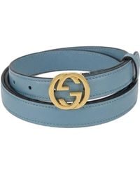 Gucci - Blondie Skinny Leather Belt - Lyst