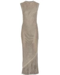 AllSaints - Jessie Fringed Knitted Dress - Lyst